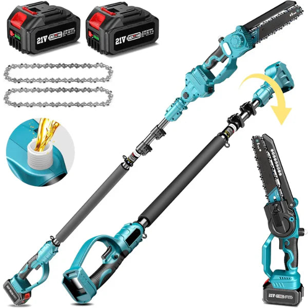 2 in 1 Cordless Pole Saw & Mini Chainsaw (Up to 15.8ft / 4.57 meters)